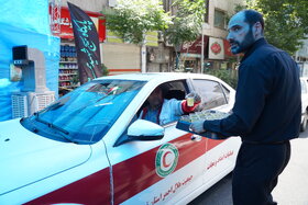 استقرار موکب صندوق‌ بازنشستگی نفت در مسیر زائران آیین وداع با «امام شهید امت»